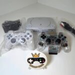 PS1 SLIM CONSOLE W OEM CONTROLLERS & WIRELESS